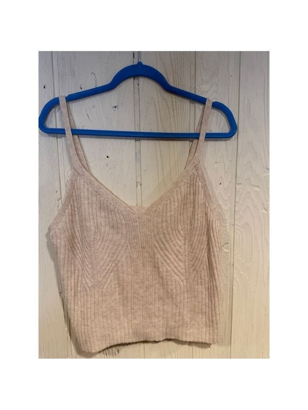 Auden Beige Ribbed Knit Cami Sleepwear XXL